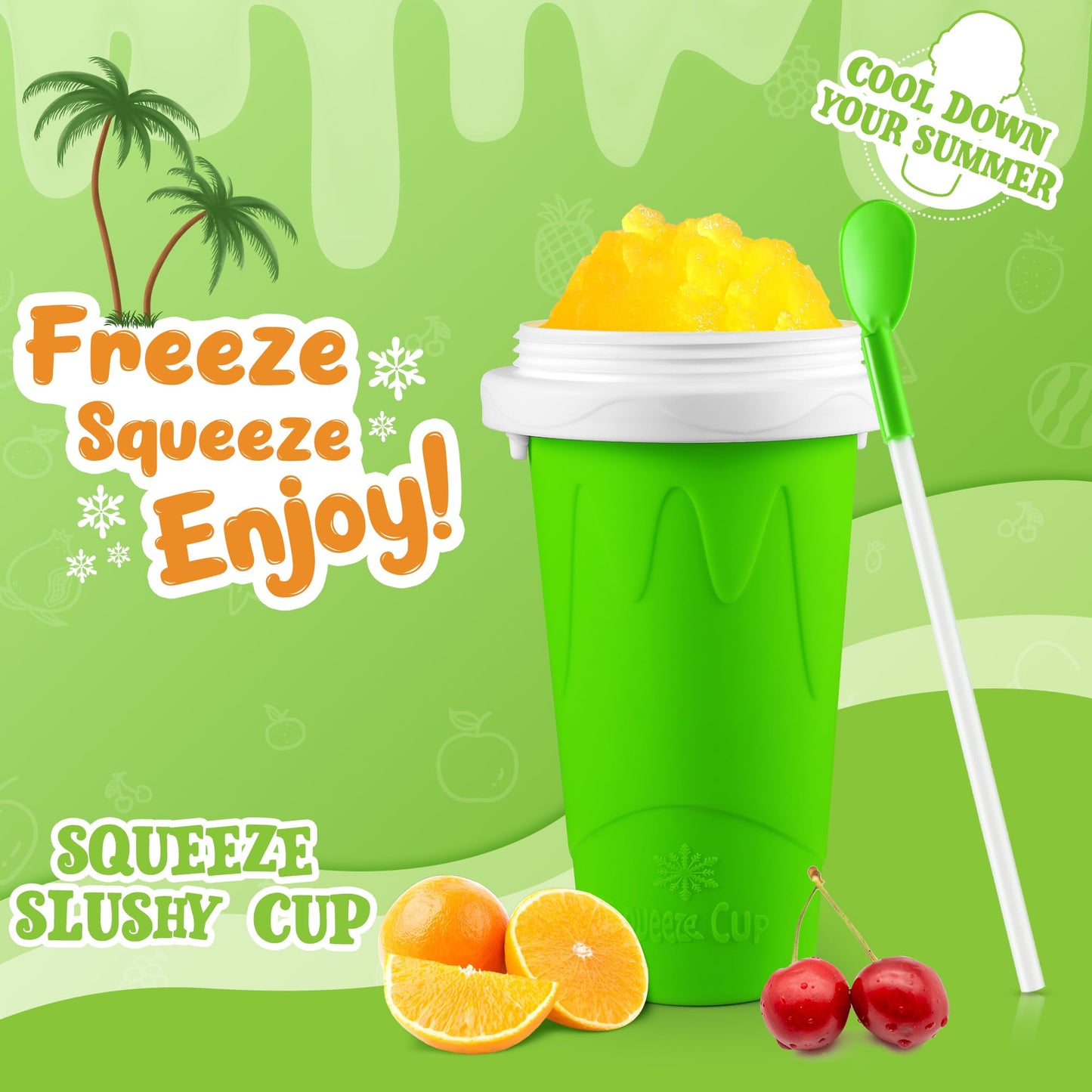 tgosomt Slushie Cup – Quick Freeze Slushy Maker for Kids & Teens | Fun Gift & Party Favors