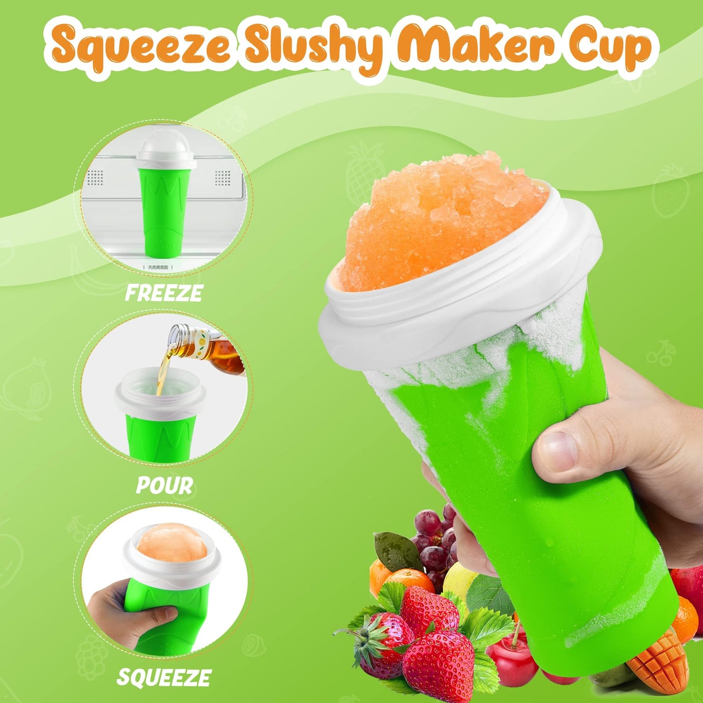 tgosomt Slushie Cup – Quick Freeze Slushy Maker for Kids & Teens | Fun Gift & Party Favors