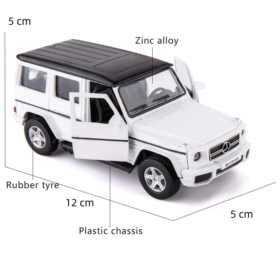 TGRCM-CZ 1:36 Scale Benz G63 Car Model – Pull Back Toy for Kids (White) | Mercedes-Benz Authorized