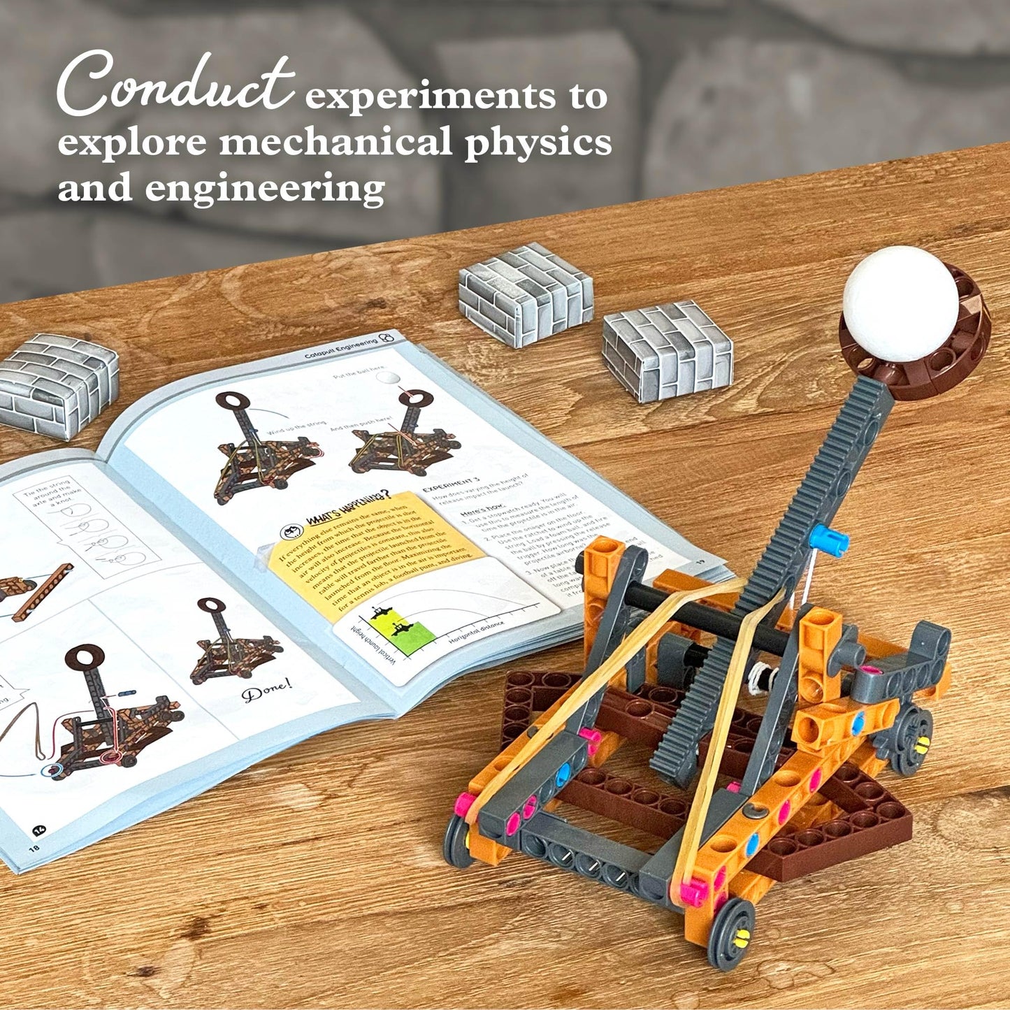 Thames & Kosmos Catapult Engineering STEM Maker Kit – Build 6 Medieval Machines