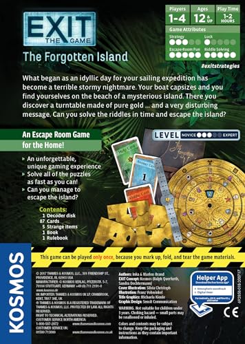 Thames & Kosmos EXIT: The Game – The Forgotten Island | At-Home Escape Room for 1–4 Players
