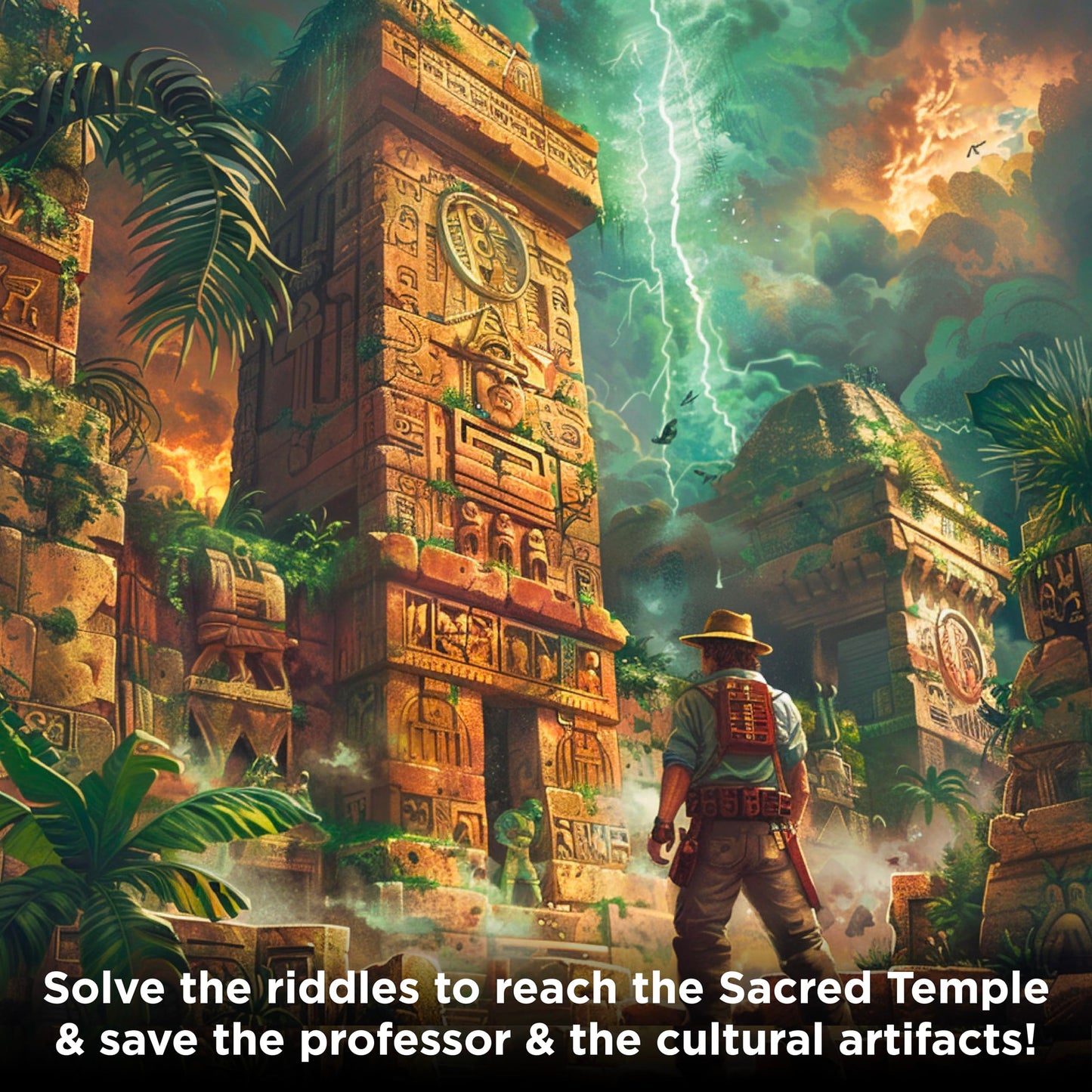 Exit: The Sacred Temple (With Jigsaw Puzzles) | Thames & Kosmos – Family Escape Room Game