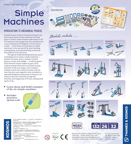 Thames & Kosmos Simple Machines Kit – Build 26 Models to Explore 6 Classic Machines