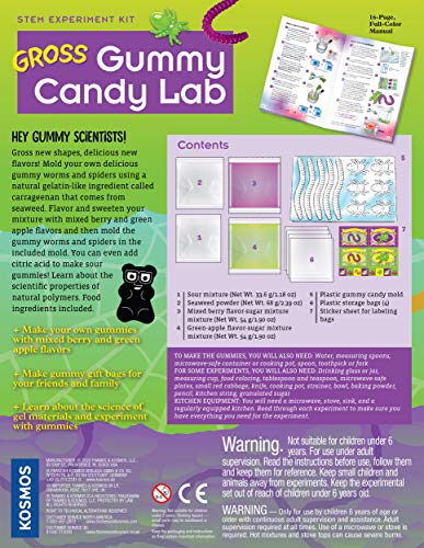 Thames & Kosmos Gross Gummy Lab: Worms & Spiders STEM Candy Kit