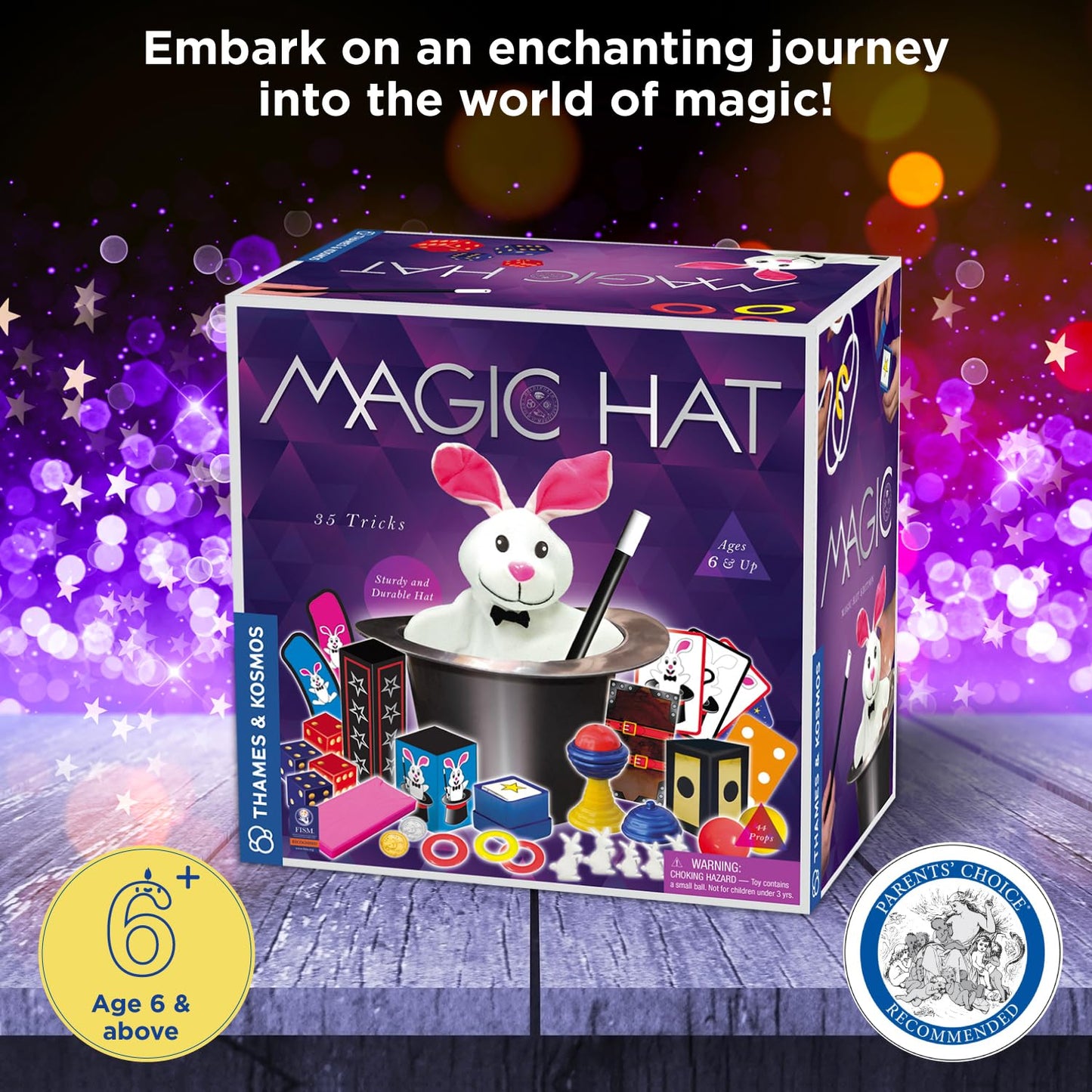 Thames & Kosmos Magic Hat with 35 Tricks | 24-page Full-Color Guide | Ages 6+