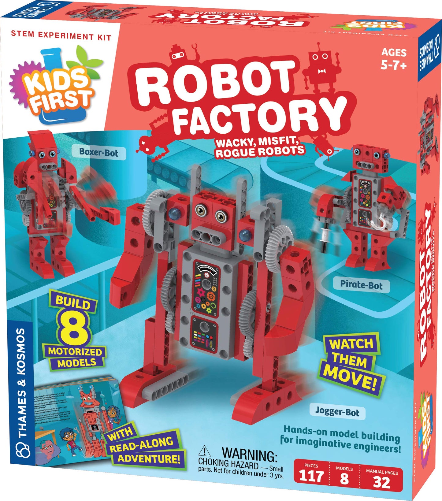 Thames & Kosmos Kids First Robot Factory – 8 Motorized Robots STEM Kit