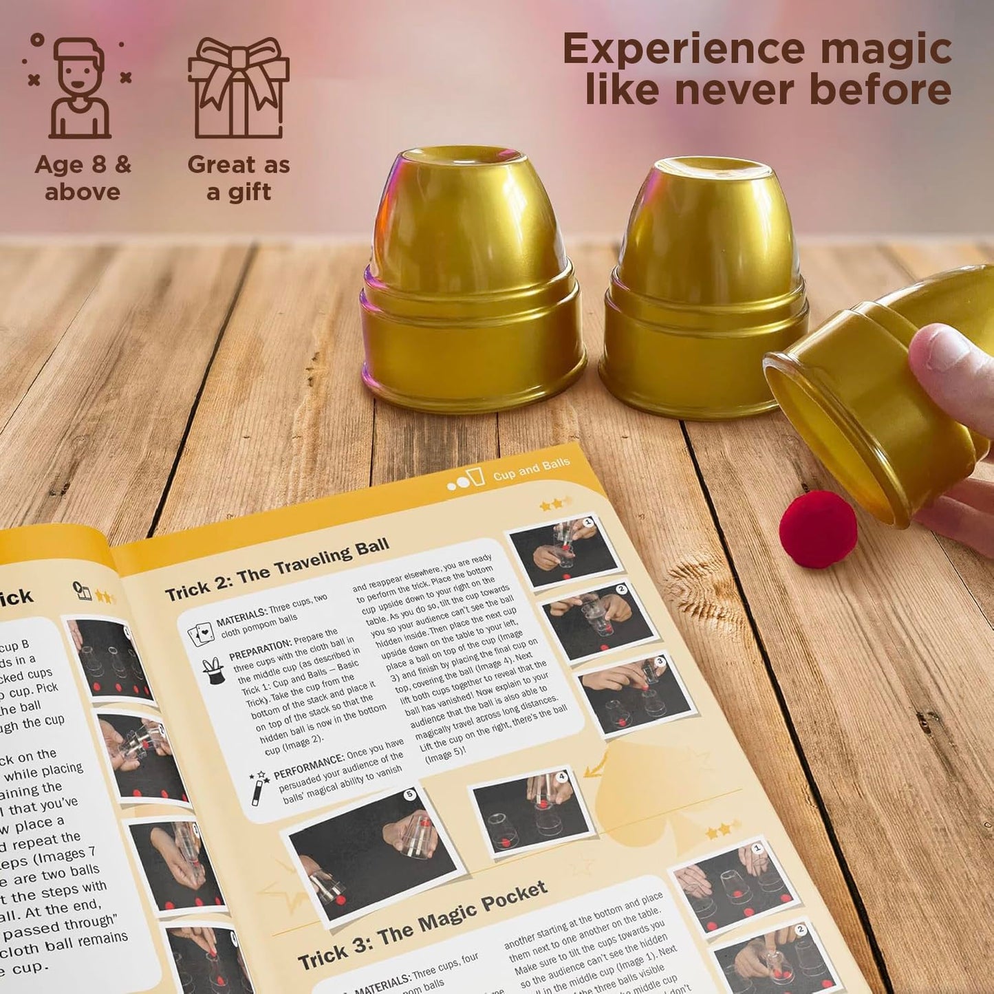 Thames & Kosmos Magic Gold Edition | 150 Tricks, 42 Props, 96-Page Manual + Free Video Tutorials | Ages 8+