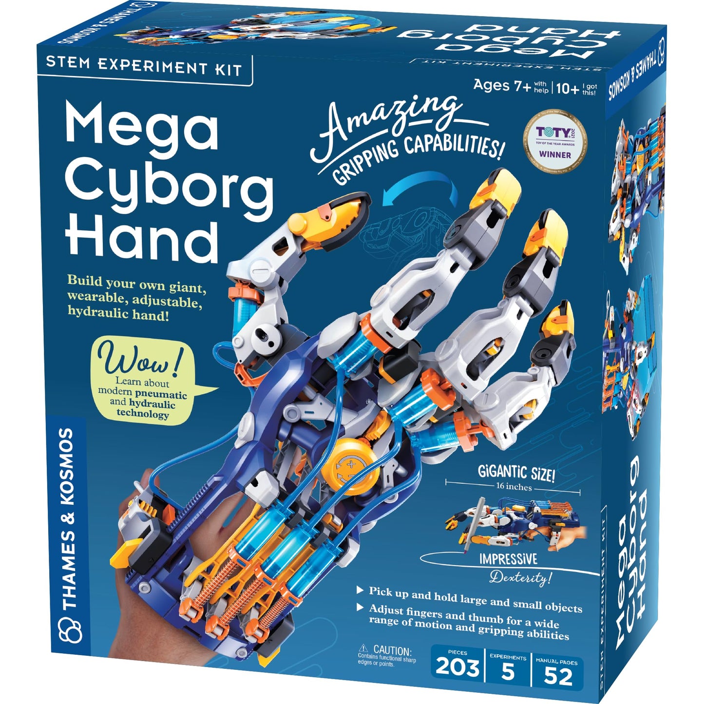 Thames & Kosmos Mega Cyborg Hand STEM Kit | Giant Hydraulic Hand for Pneumatic Learning