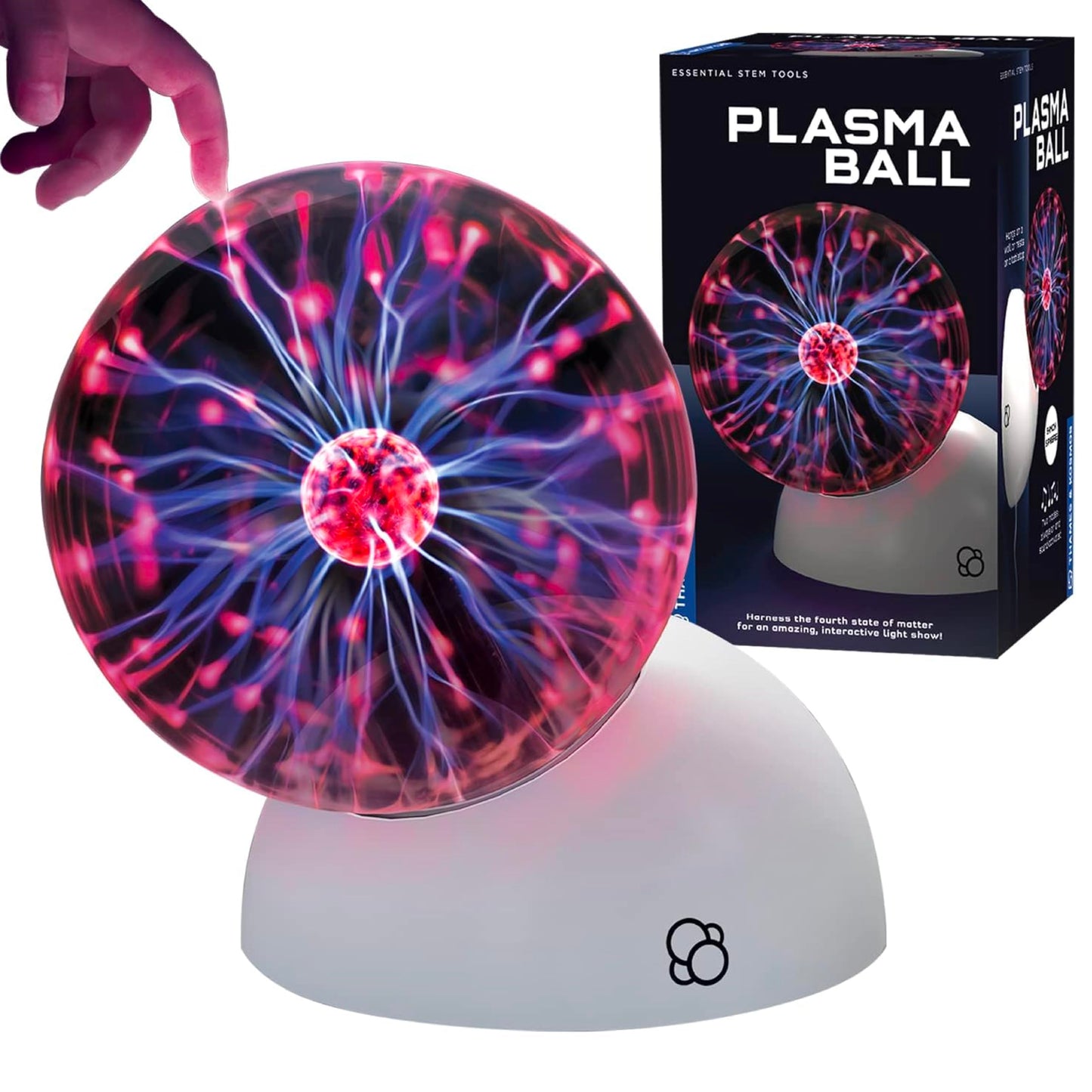 Thames & Kosmos Plasma Ball Essential STEM Tool – Interactive 5-Inch Glass Sphere