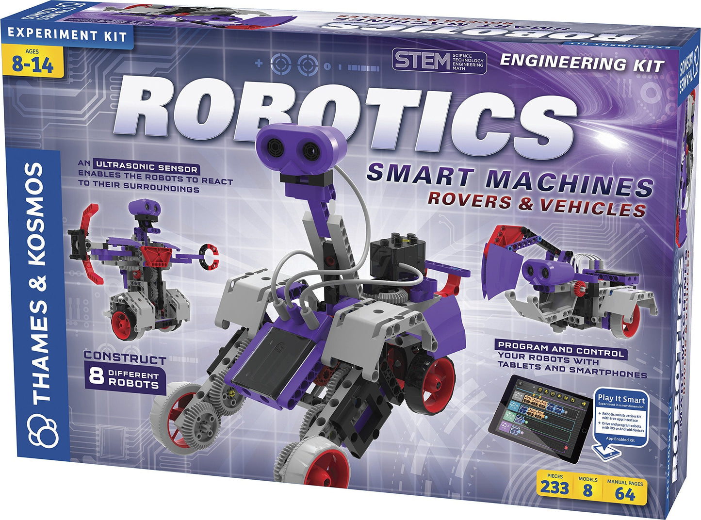 Thames & Kosmos Robotics Smart Machines: Rovers & Vehicles – 8 Robots STEM Kit