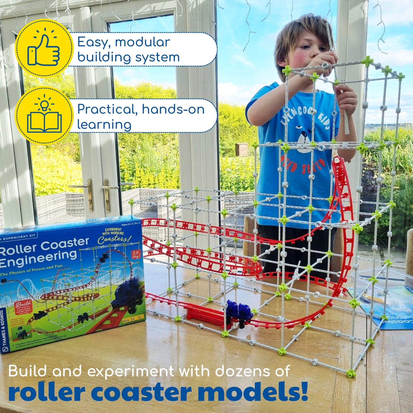 Thames & Kosmos Roller Coaster Engineering Kit | Build, Experiment & Explore Physics & Motion
