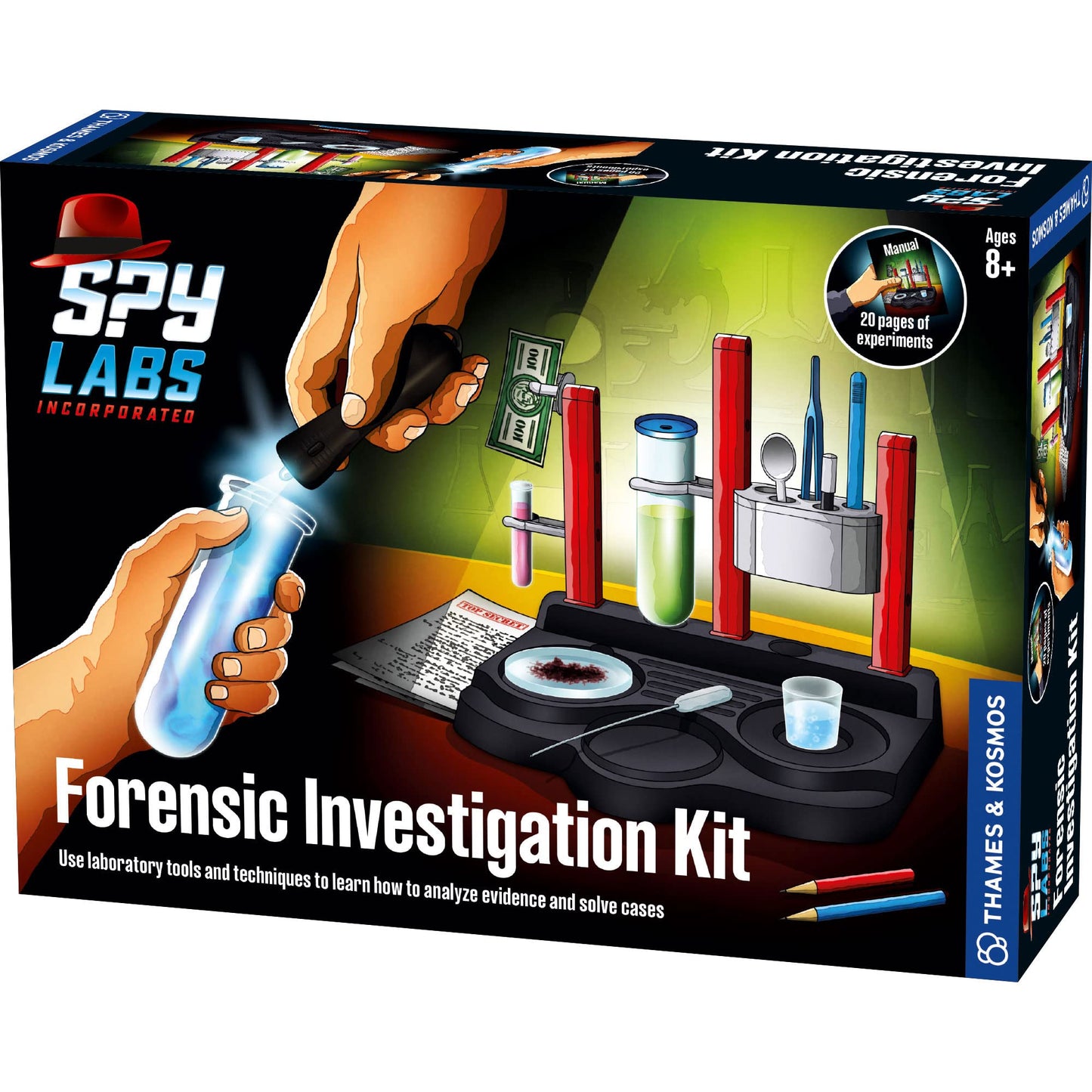 Spy Labs Inc: Forensic Investigation Kit by Thames & Kosmos | Large Lab Setup & Evidence Analysis
