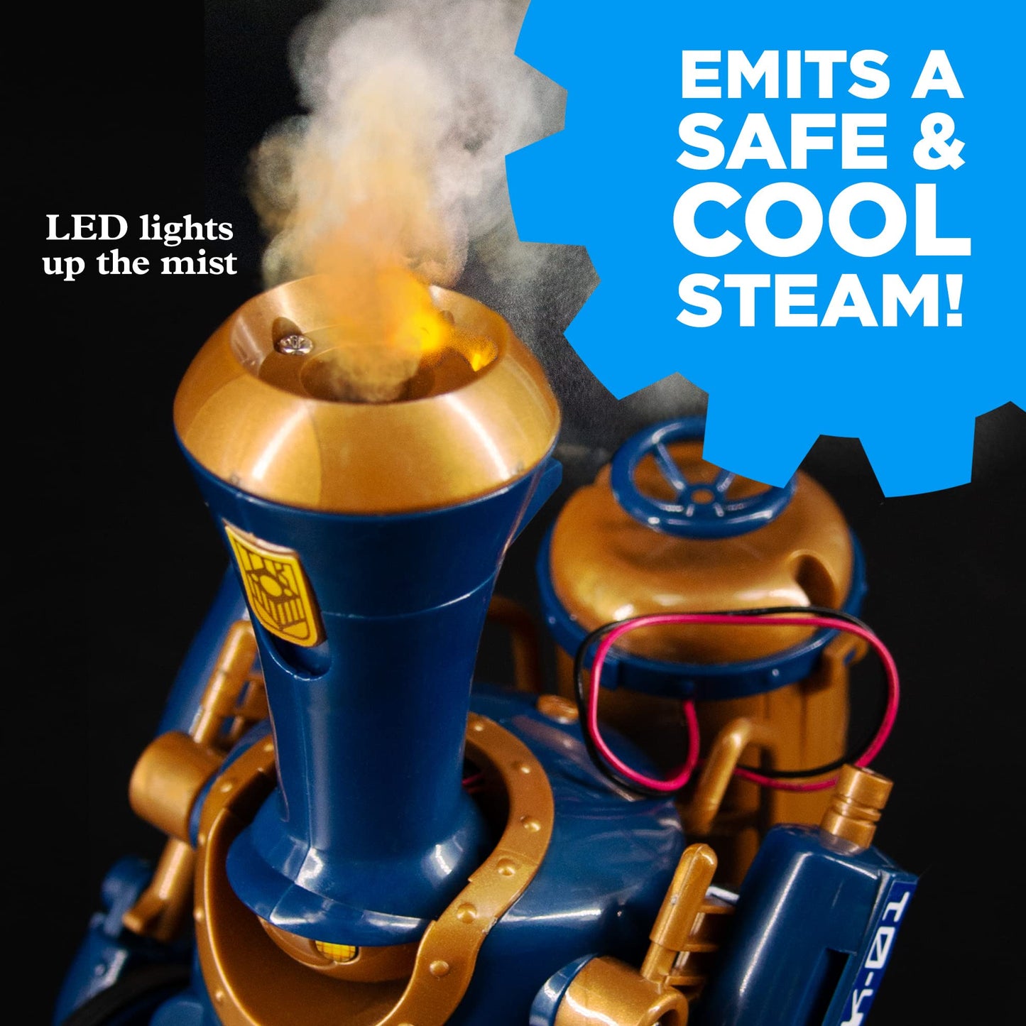 Thames & Kosmos TrainBots: 2-in-1 STEAM Maker Kit | Build Rolling Train & Walking Robot with LED Steam | Ages 8+