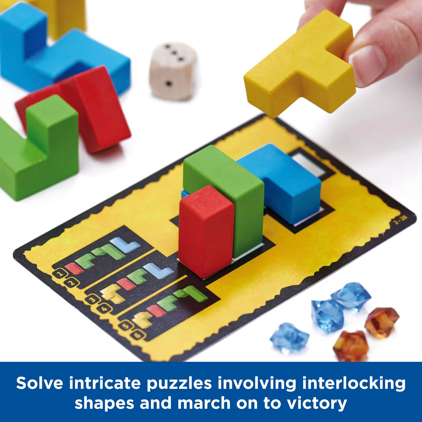 Ubongo 3D by Thames & Kosmos – 3D Geometric Puzzle Game for 1–4 Players, Ages 8+, Made in Germany
