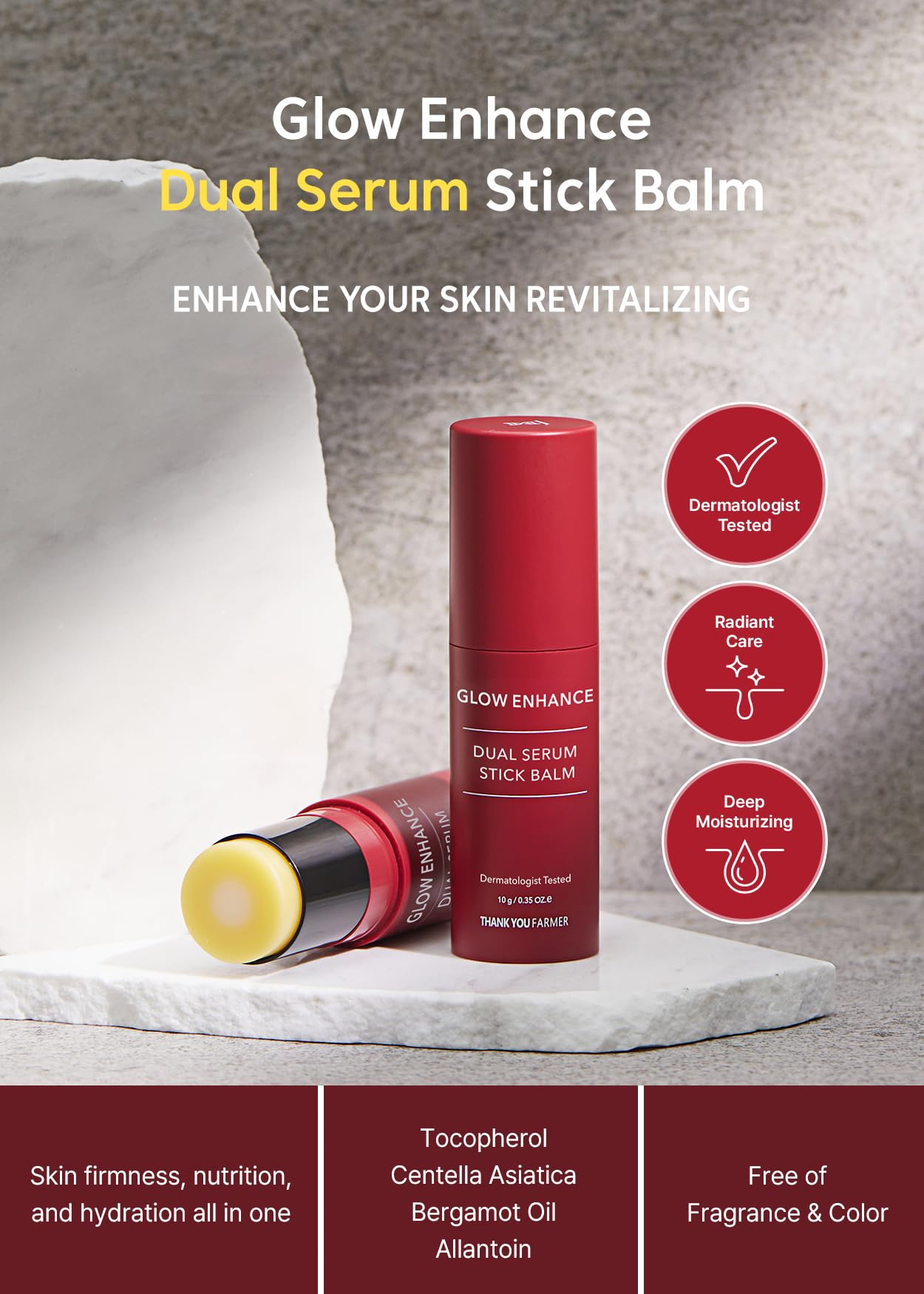 THANKYOU FARMER Glow Enhance Dual Serum Stick Balm – Eye & Face Radiance