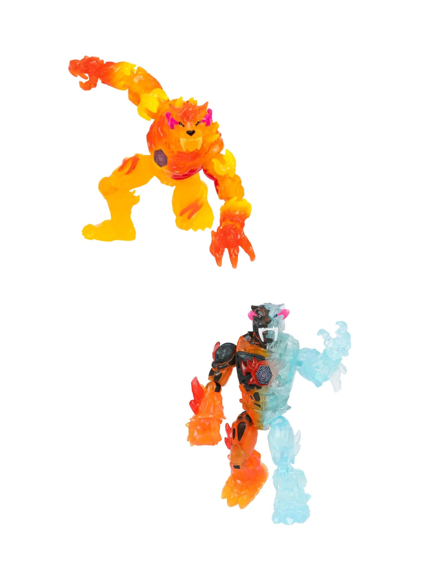Mr. Beast Lab Mutation Chamber Fire Panther & Hyper Fusion Mutators 2-Pack — Magma-Frost Panther 5.5-Inch Figure | Tharos Distribution