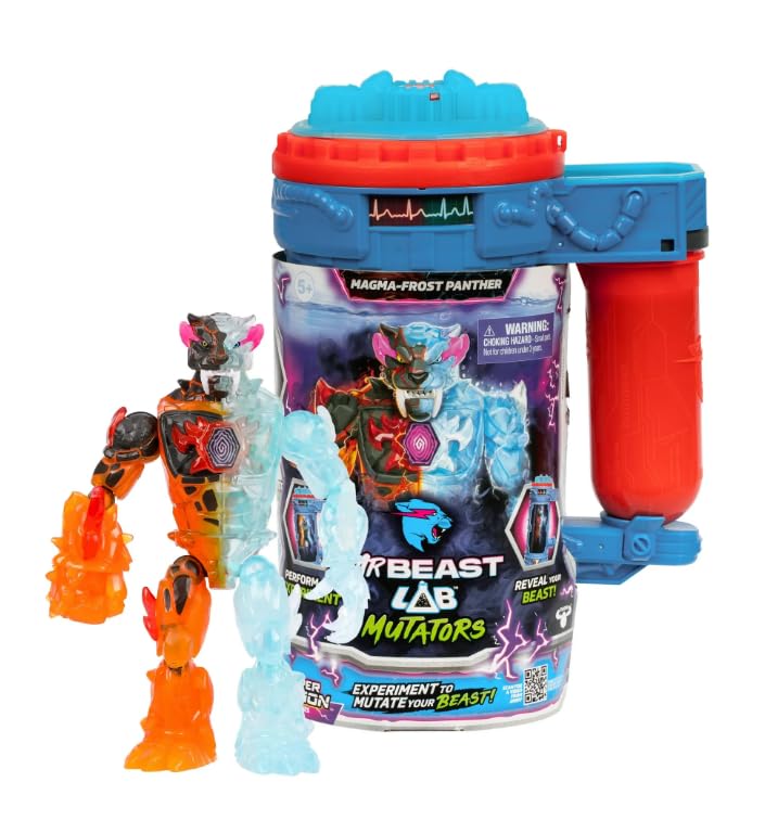 Tharos Distribution – Mr. Beast Lab 6.5-Inch Collector Figure with Briefcase & Test Tubes (Magma-Frost Panther)