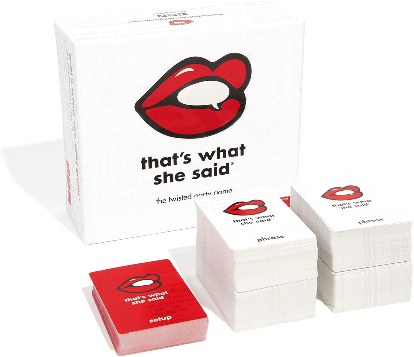 That's What She Said Game - Hilariously Twisted Adult Party Game (White & Red) | That's What She Said