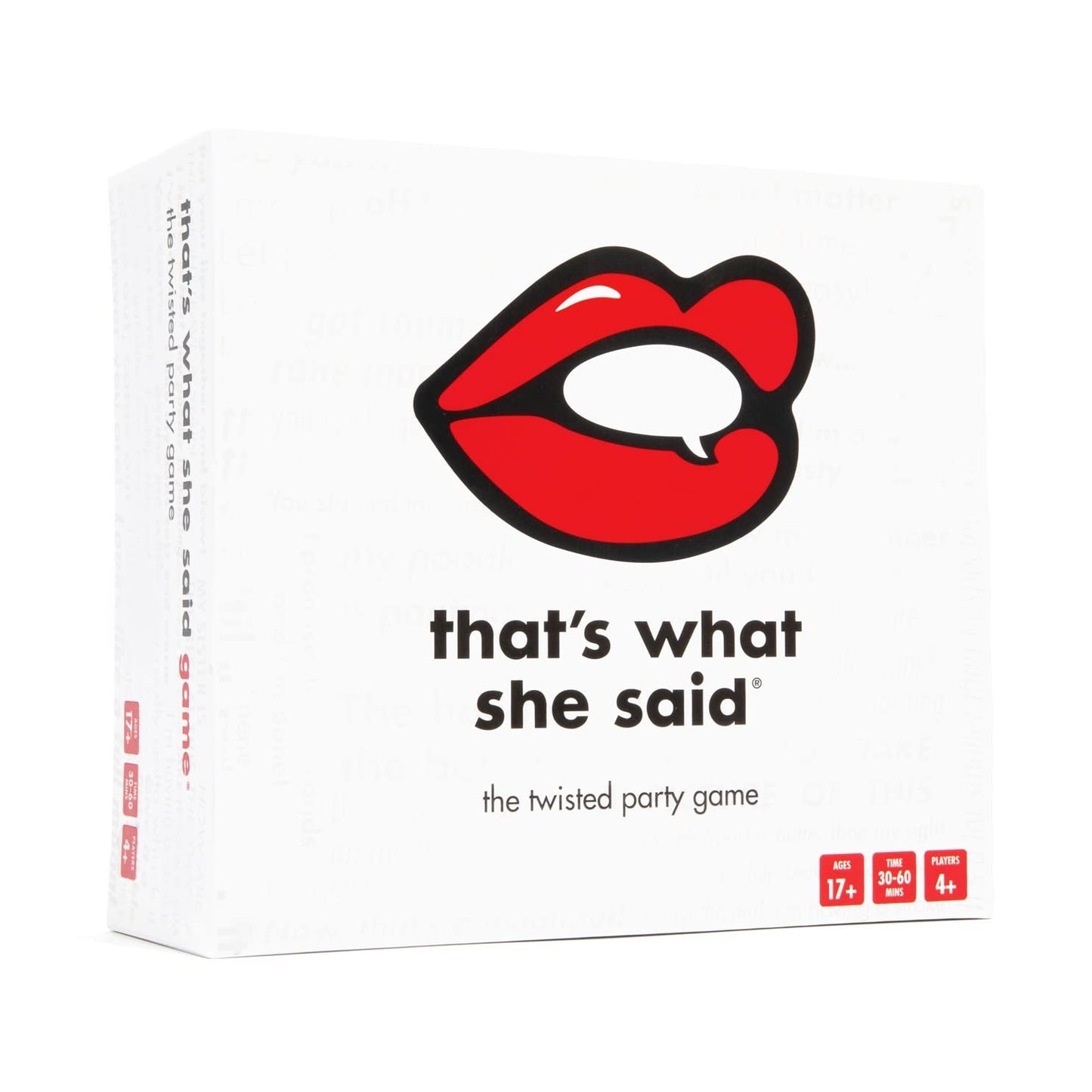 That's What She Said Game - Hilariously Twisted Adult Party Game (White & Red) | That's What She Said