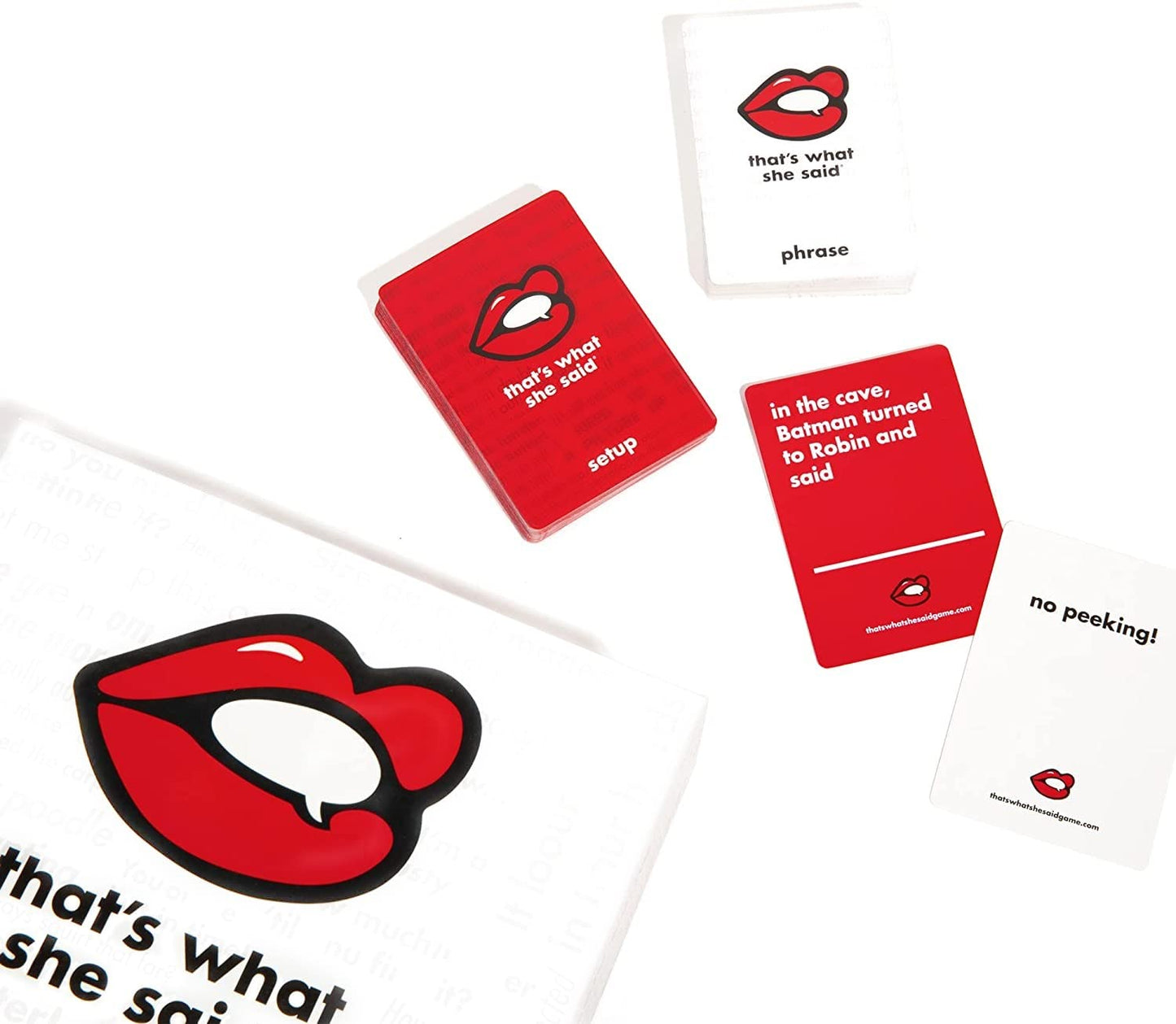 That's What She Said Game - Hilariously Twisted Adult Party Game (White & Red) | That's What She Said