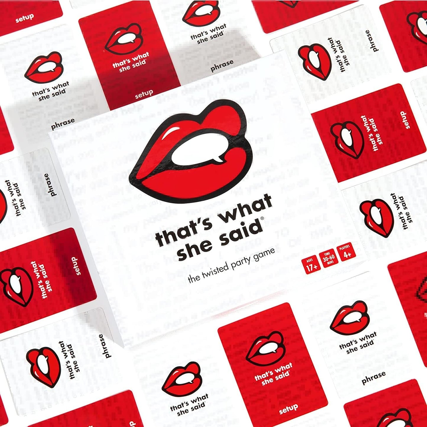 That's What She Said Game - Hilariously Twisted Adult Party Game (White & Red) | That's What She Said