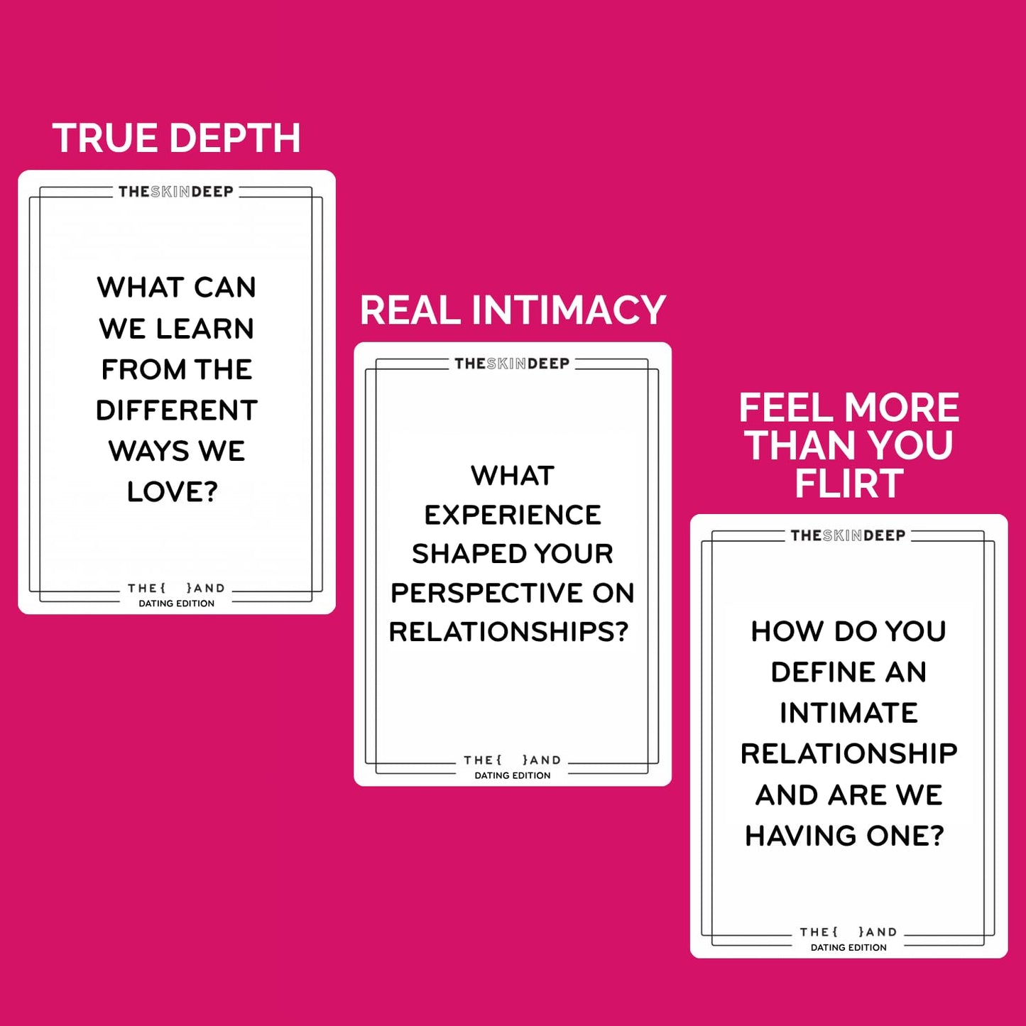 THE AND Dating Edition – 199 Thoughtful Conversation Cards for Dating Couples | Date Night Card Game for Adults