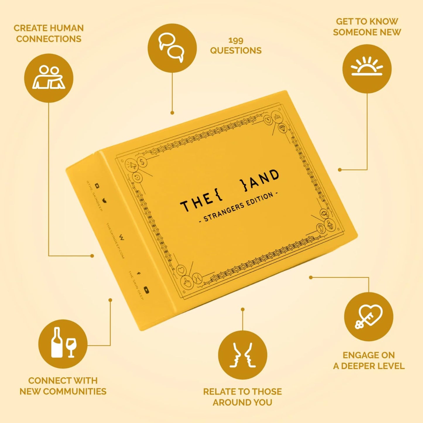 THE AND Strangers Edition — Conversation Starter Card Game for Real Connections | The Skin Deep