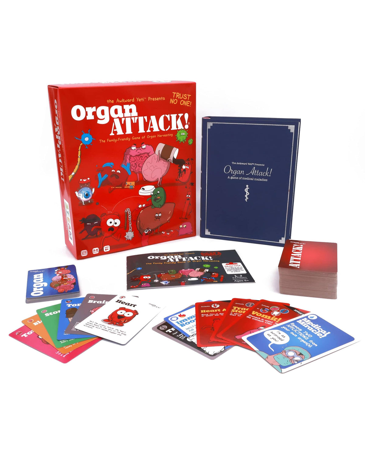 Organ ATTACK! by The Awkward Yeti – Funny Anatomy Card Game for Family Night (Ages 8+) | 2–5 Players