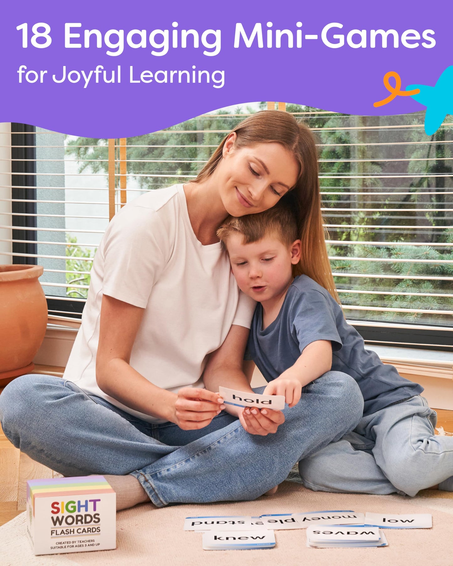 The Bambino Tree Sight Words Flash Cards: 600 Words from Dolch & Fry Lists, 18 Mini Games