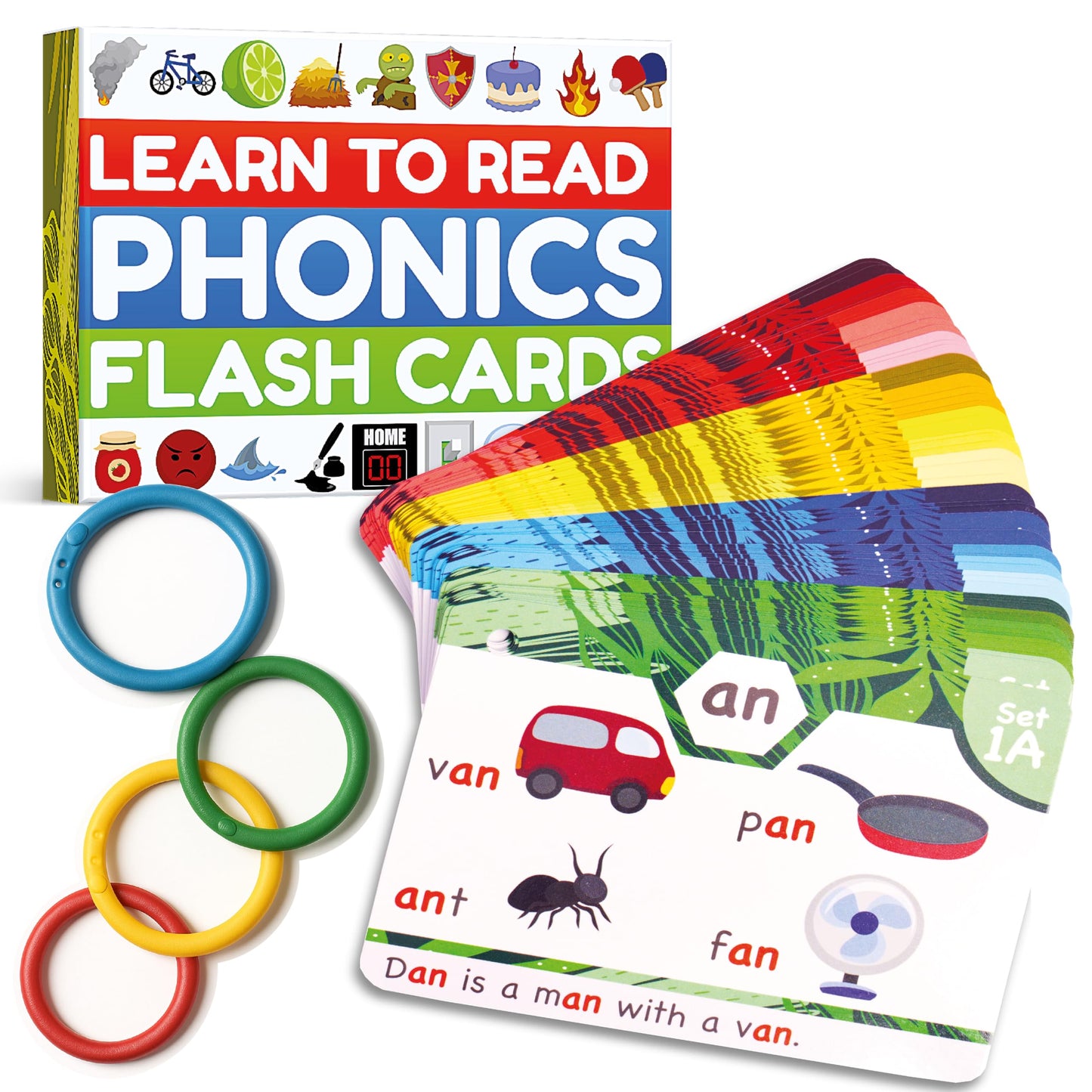 THE BAMBINO TREE Phonics Flash Cards – Learn to Read in 20 Stages (Ages 4-8)