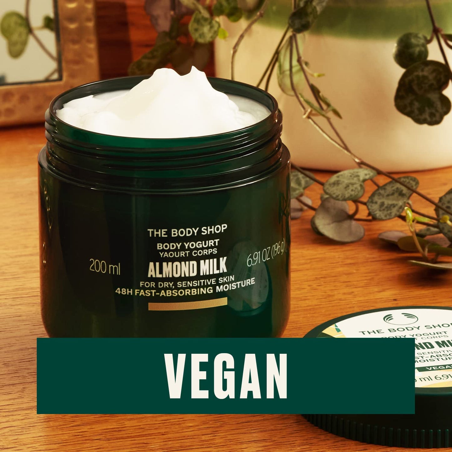 The Body Shop Almond Milk Body Yogurt – Instantly Hydrates Sensitive Skin (6.91 oz) | Vegan