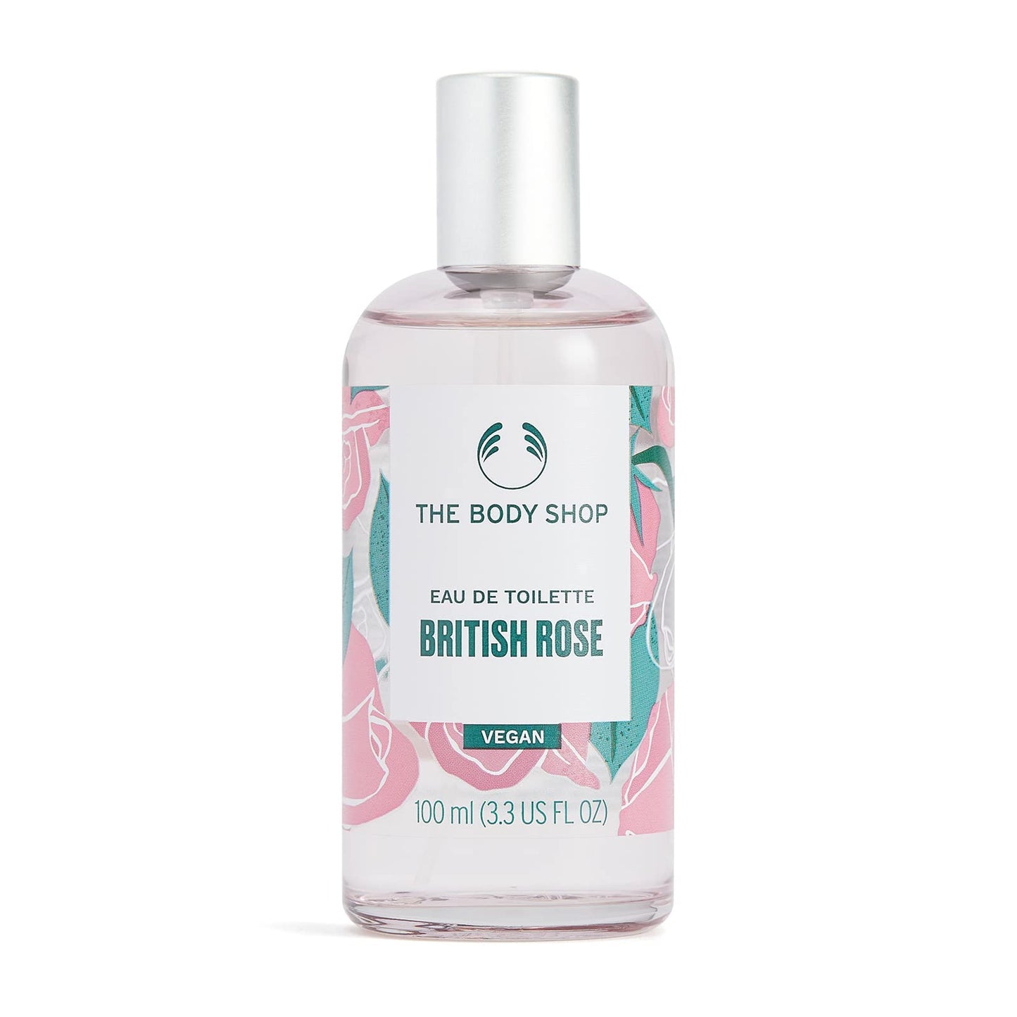 The Body Shop British Rose Eau De Toilette – Fresh Dewy Floral Scent – Vegan – 3.3 oz