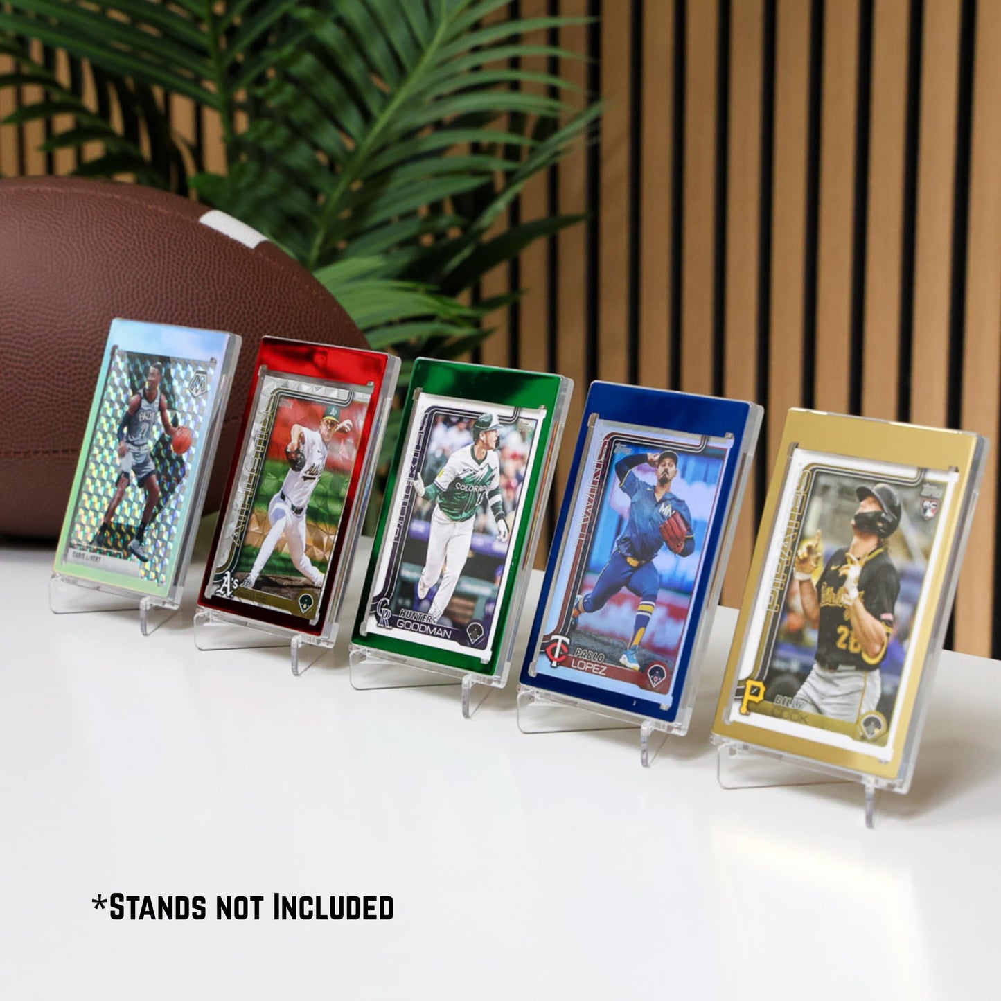 The Collector's Hubs 10CT Magnetic Card Holder – 35pt One-Touch Case, UV-Protected, Diamond Edge, Gold Magnet, 10-Color Pack