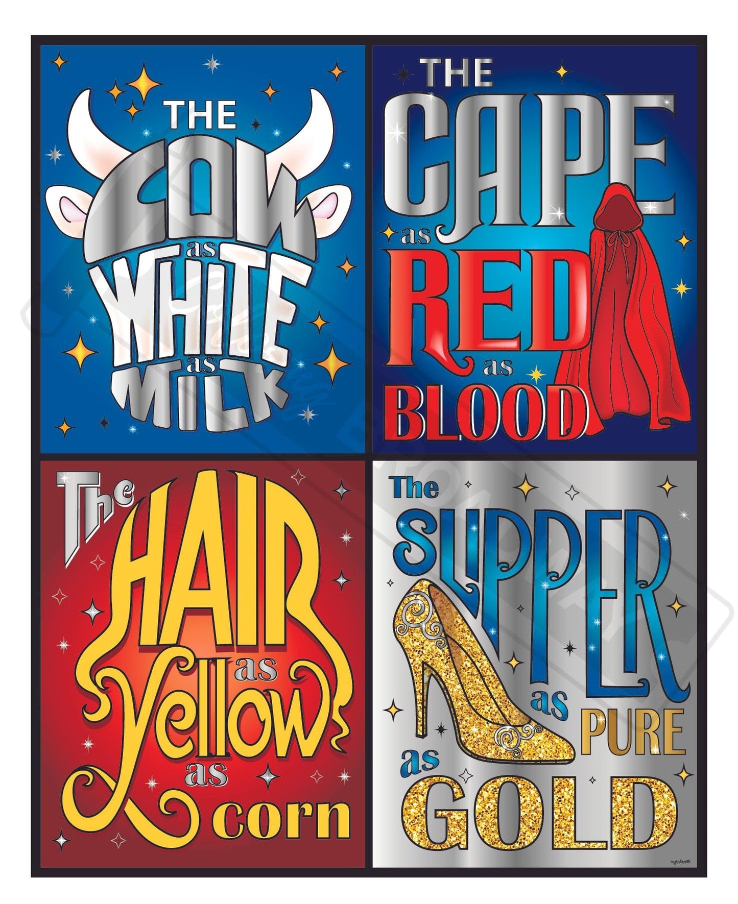 The Coloring Project | Into The Woods I Wish Sticker Collection – Set of 4 Broadway Stickers