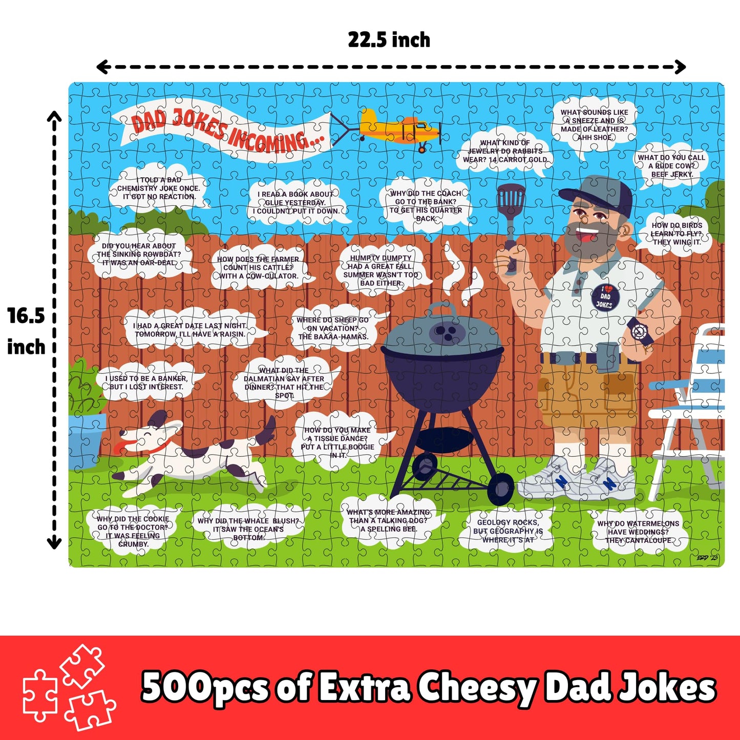 The Dad Joke 3000 – 500 Piece Puzzle Gift for Dads | Valentines, Fathers Day, Birthday Idea