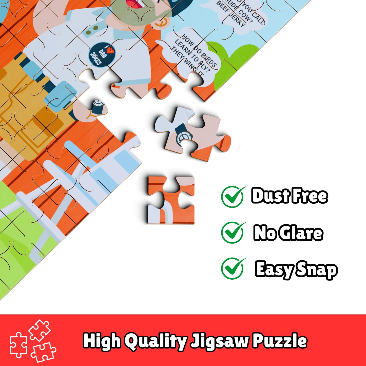 The Dad Joke 3000 – 500 Piece Puzzle Gift for Dads | Valentines, Fathers Day, Birthday Idea