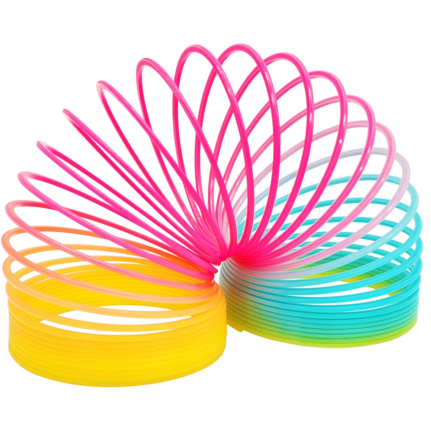 The Dreidel Company Plastic Multicolor Coil Spring – 3 Inch (80 mm) Goody Bag Filler & Party Favor (Single)