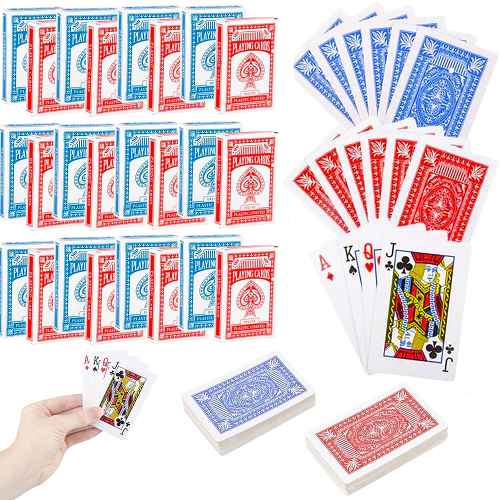 The Dreidel Company 24-Pack Playing Cards Decks – 2.25 x 3.5 Inch, Party & Gift Pack