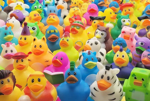 The Dreidel Company – 100-Pack 2-Inch Rubber Duckies for Kids | Bath Time Fun, Party Favors & Classroom Rewards