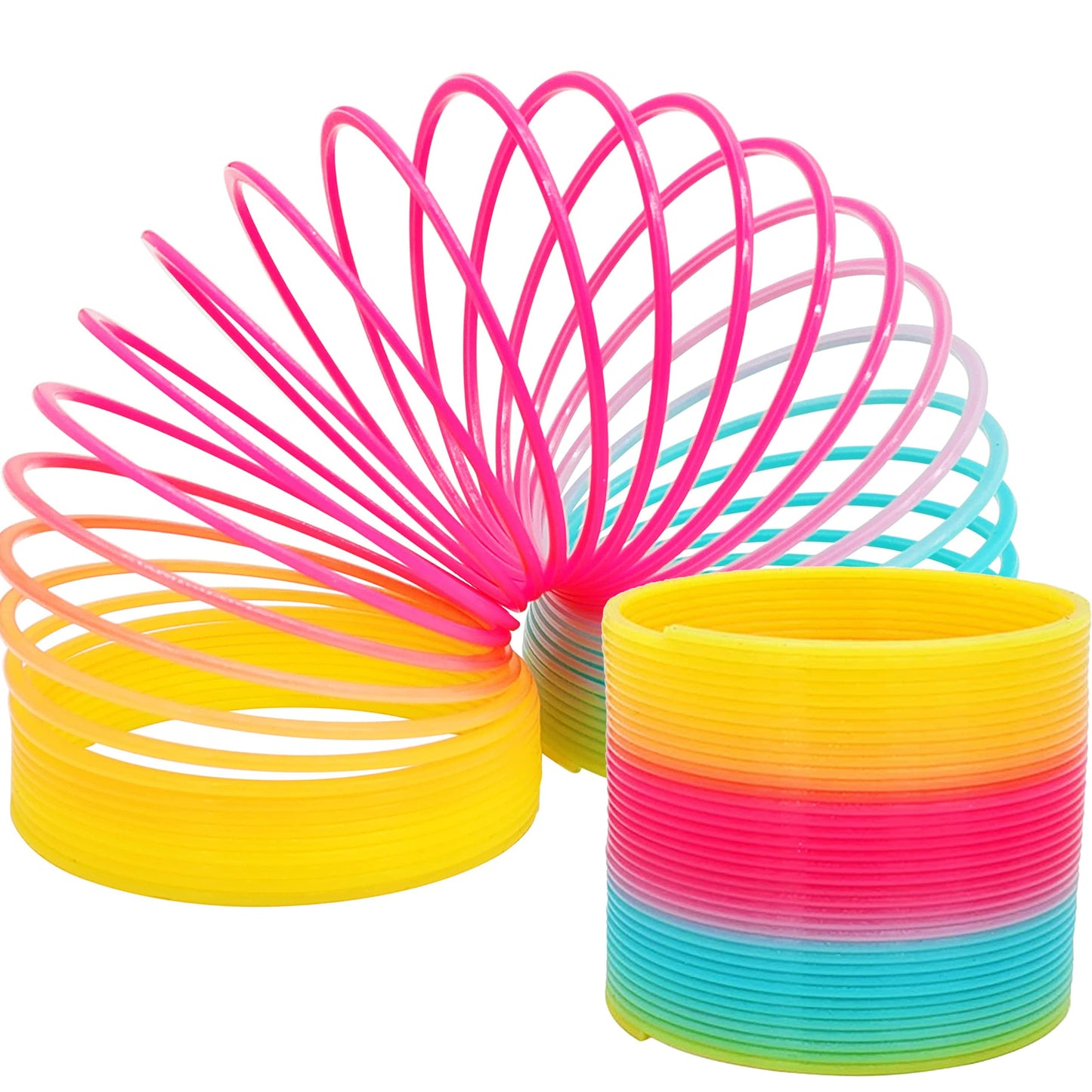 The Dreidel Company Plastic Multicolor Coil Spring 2-Pack – Goody Bag Fillers