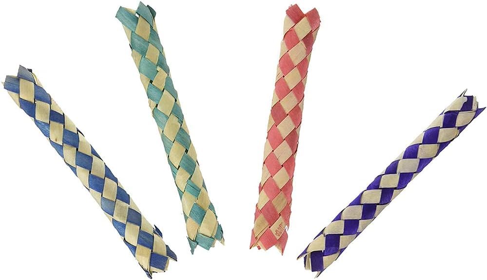 The Dreidel Company Classic Finger Traps – 5 Inch Bamboo Toys (12-Pack) Assorted Colors