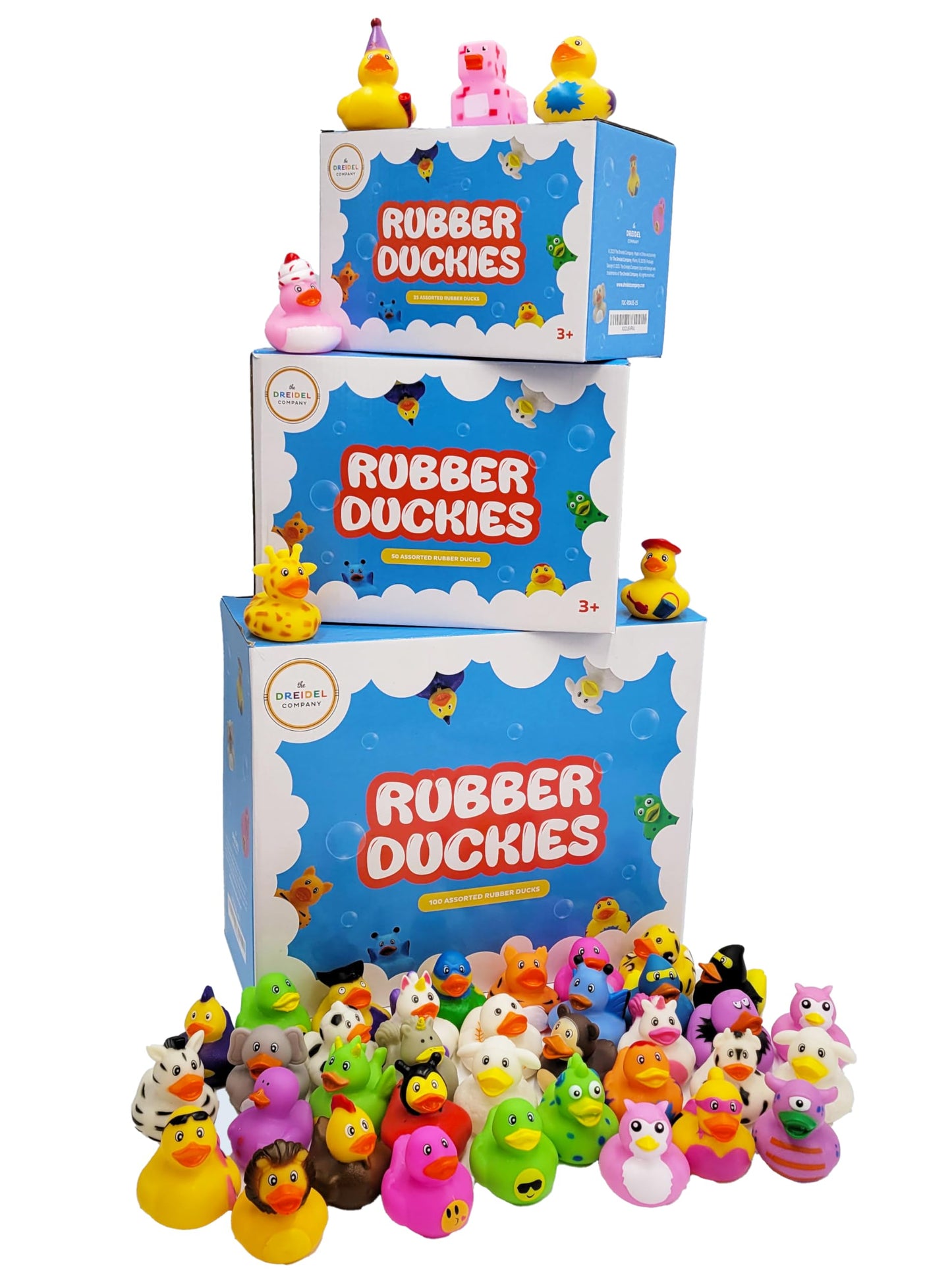 The Dreidel Company – 100-Pack 2-Inch Rubber Duckies for Kids | Bath Time Fun, Party Favors & Classroom Rewards