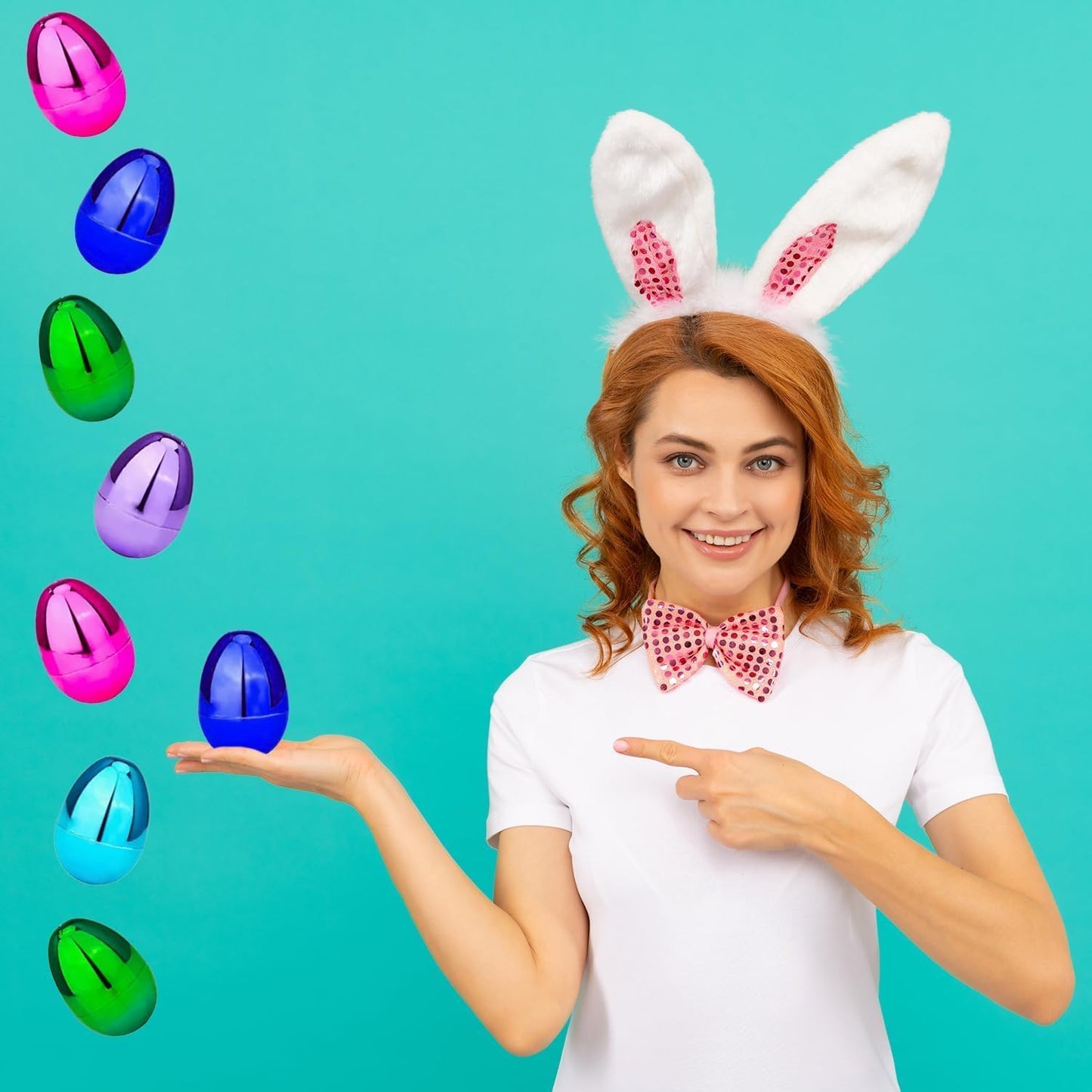 The Dreidel Company Fillable Easter Eggs (12-Pack) with Hinge – 2.25" Plastic, Metallic Bright Colors