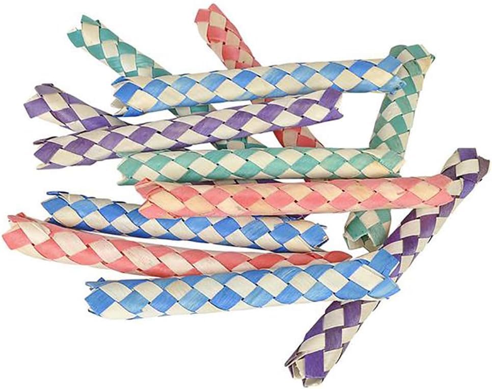 The Dreidel Company Classic Finger Traps – 5 Inch Bamboo Toys (12-Pack) Assorted Colors