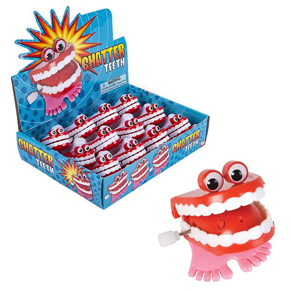 The Dreidel Company Wind Up Teeth Chomping & Chattering Teeth – 1.75-Inch, 6-Pack