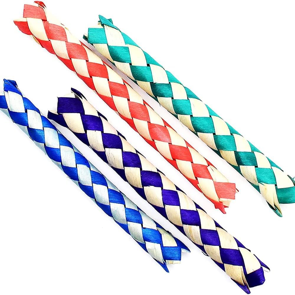 The Dreidel Company Classic Finger Traps – 5 Inch Bamboo Toys (12-Pack) Assorted Colors