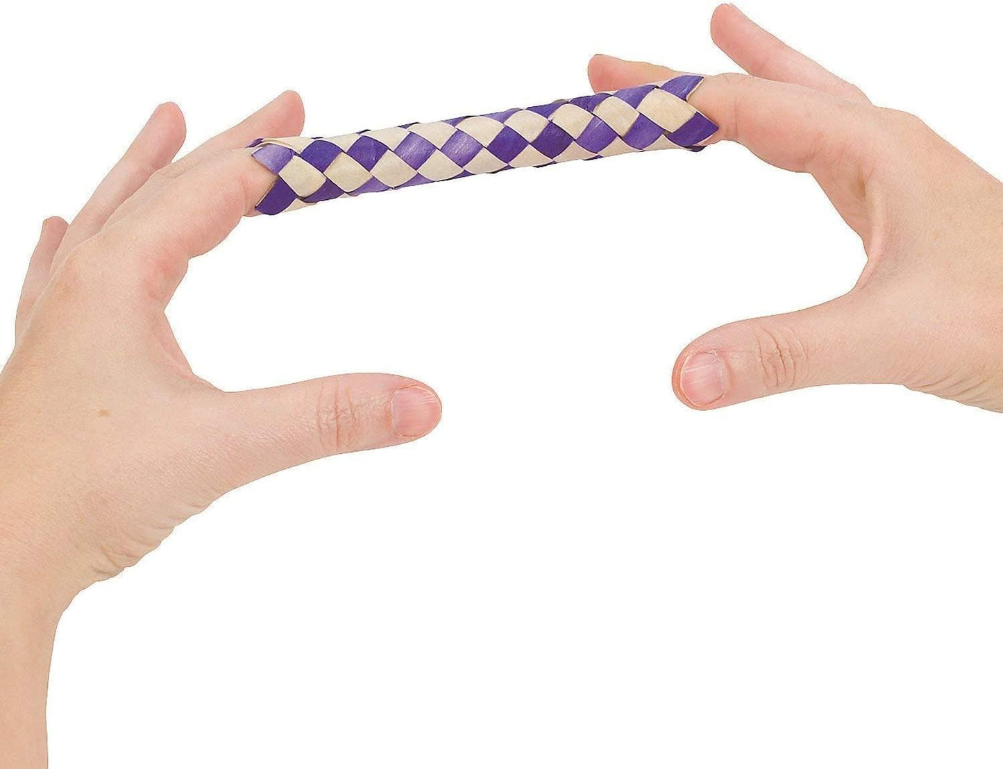 The Dreidel Company Classic Finger Traps – 5 Inch Bamboo Toys (12-Pack) Assorted Colors