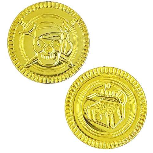 The Dreidel Company St. Patrick's Pirate Gold Coins - 100 Pack Plastic Party Favors