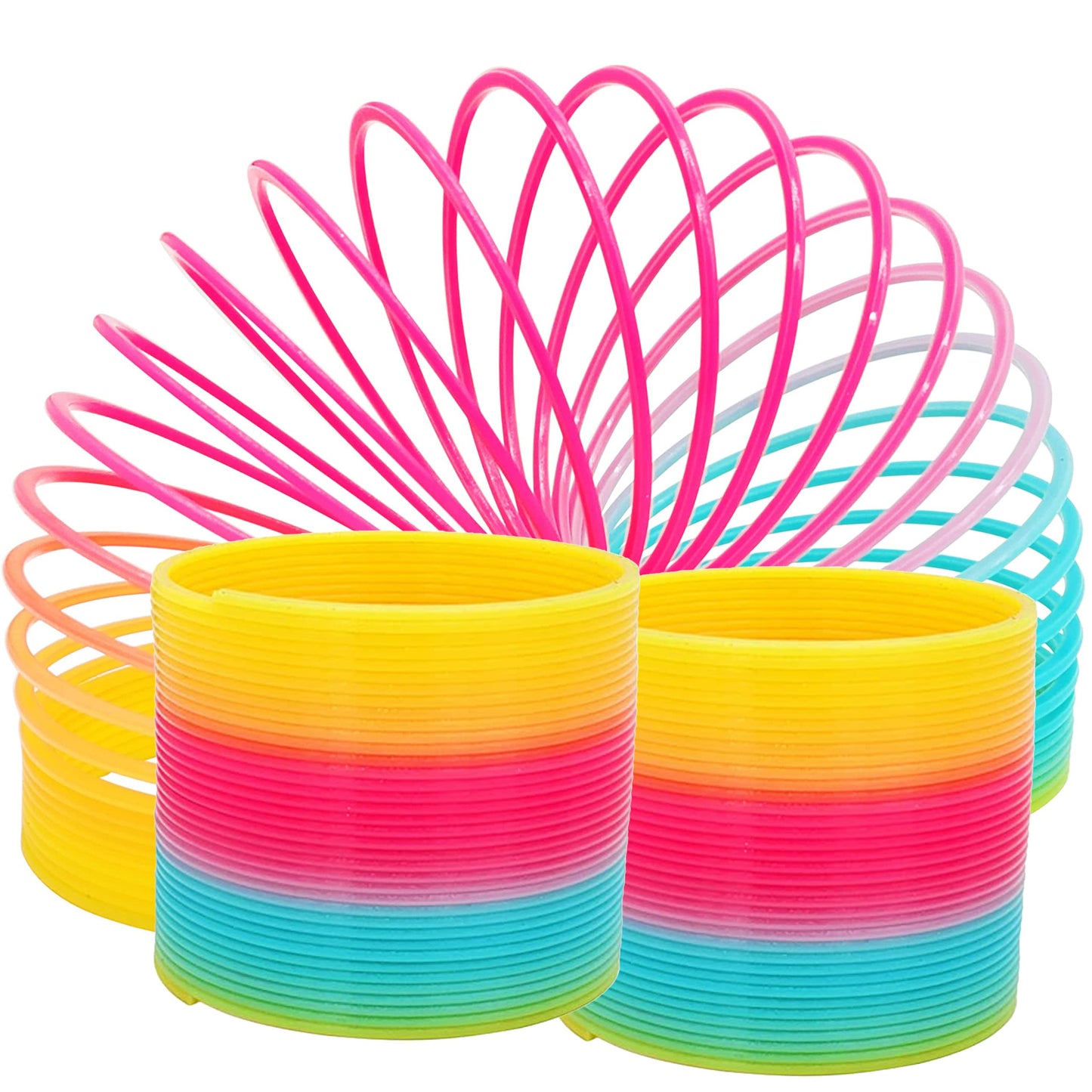 The Dreidel Company Plastic Multicolor Coil Spring 2-Pack – Goody Bag Fillers