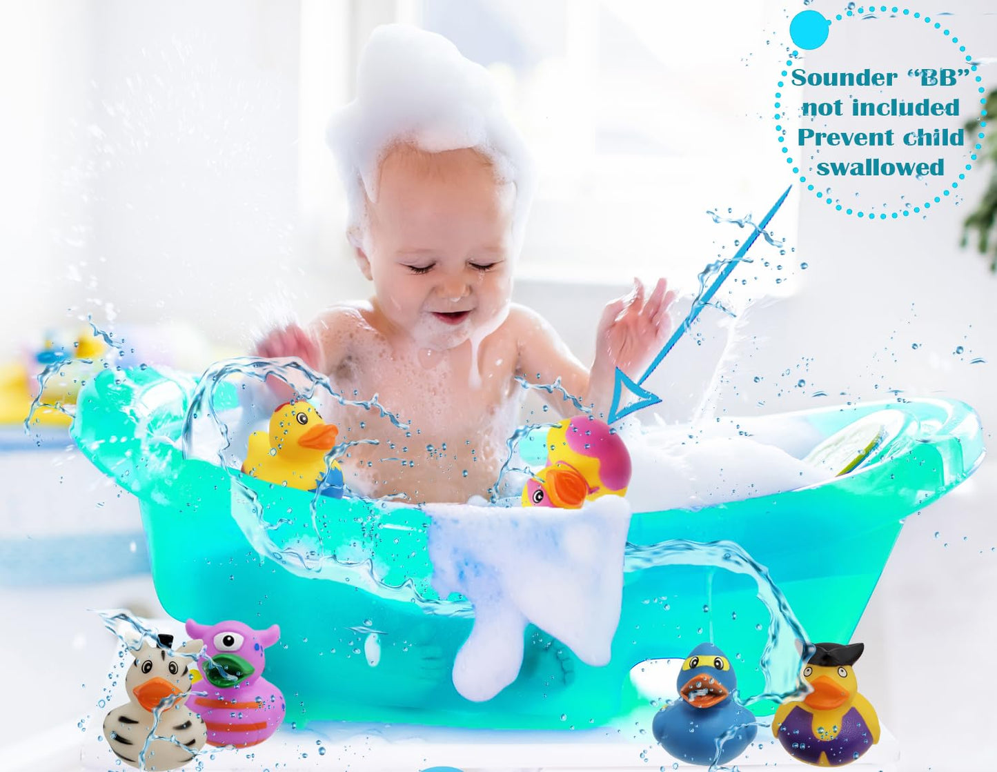 The Dreidel Company Rubber Duckies – 10-Pack, 2-Inch Assorted Bath Toys for Kids